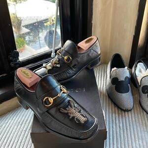 Gucci X Disney Donald Duck horsebit loafers